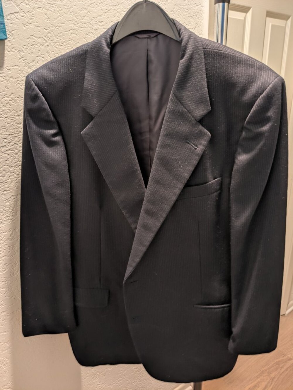 Men's navy stripe suit jacket - 46R